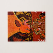 Mooie, fantastische Giraffe houdt van safari's Legpuzzel (Horizontaal)