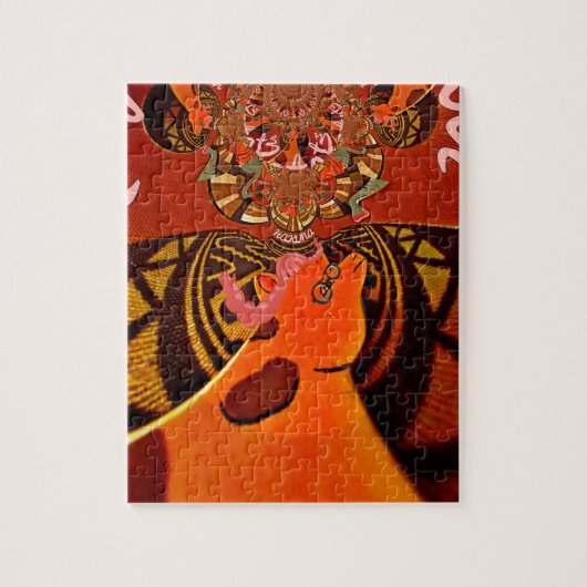 Mooie, fantastische Giraffe houdt van safari's Legpuzzel (Verticaal)