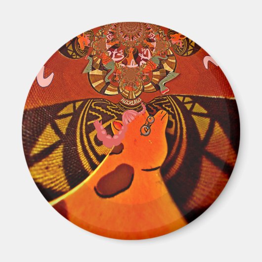 Mooie, fantastische Giraffe houdt van safari's Magneet (Voorkant)