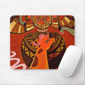 Mooie, fantastische Giraffe houdt van safari's Muismat (Met muis)