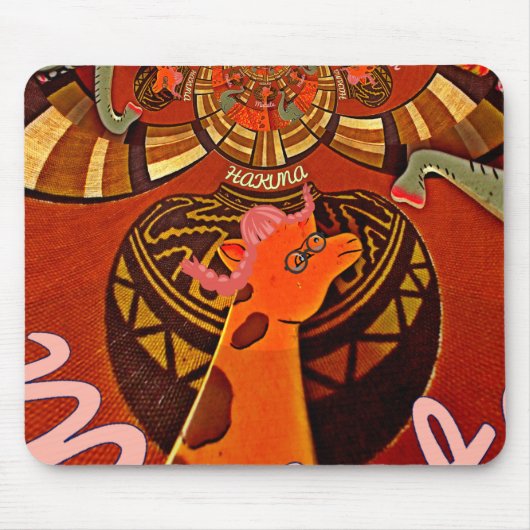 Mooie, fantastische Giraffe houdt van safari's Muismat (Voorkant)