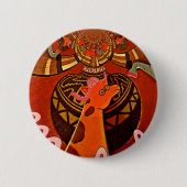 Mooie, fantastische Giraffe houdt van safari's Ronde Button 5,7 Cm (Voorkant)