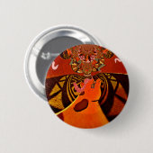 Mooie, fantastische Giraffe houdt van safari's Ronde Button 5,7 Cm (Voorkant /achterkant)