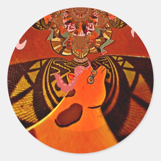 Mooie, fantastische Giraffe houdt van safari's Ronde Sticker (Voorkant)