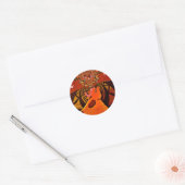 Mooie, fantastische Giraffe houdt van safari's Ronde Sticker (Envelop)