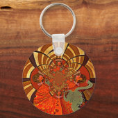 Mooie, fantastische Giraffe houdt van safari's Sleutelhanger (Voorkant)