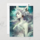 Mooie Fantastische Wolf Animal Graphic Briefkaart (Voorkant / Achterkant)