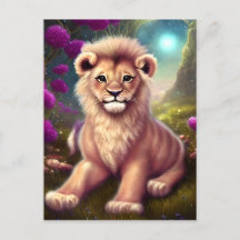 Mooie Fantasy Cute Kawaii Lion Cub