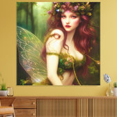 Mooie Fantasy Fairy Princess Canvas Afdruk (Insitu (Woonkamer))