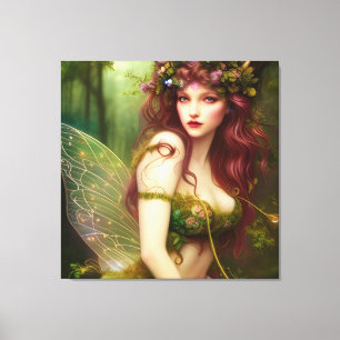 Mooie Fantasy Fairy Princess Canvas Afdruk