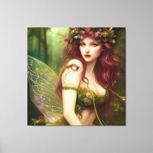 Mooie Fantasy Fairy Princess Canvas Afdruk (Voorkant)
