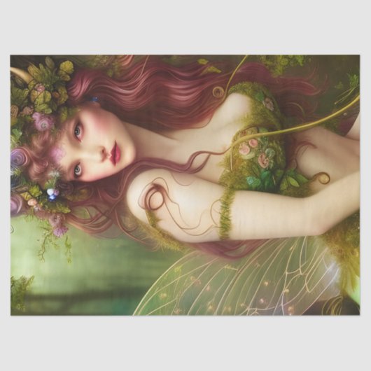 Mooie Fantasy Fairy Princess Decoupage Tissuepapier (Voorkant)