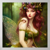 Mooie Fantasy Fairy Princess Poster (Voorkant)