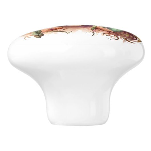 Mooie Fantasy Floral Fairies Series Keramische Knop (Zijkant)