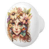 Mooie Fantasy Floral Fairies Series Keramische Knop (Rechts)