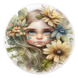 Mooie Fantasy Floral Fairy Fairies Series Keramische Knop