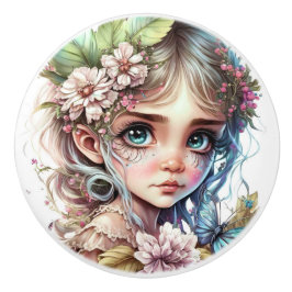 Mooie Fantasy Flower Fairy Fairies Series Keramische Knop