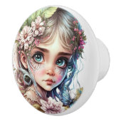 Mooie Fantasy Flower Fairy Fairies Series Keramische Knop (Rechts)