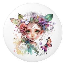 Mooie Fantasy Flower Fairy Fairies Series Keramische Knop