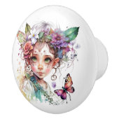 Mooie Fantasy Flower Fairy Fairies Series Keramische Knop (Rechts)