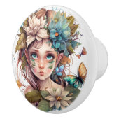 Mooie Fantasy Flower Fairy Fairies Series Keramische Knop (Rechts)