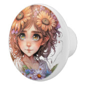 Mooie Fantasy Flower Fairy Fairies Series Keramische Knop (Rechts)