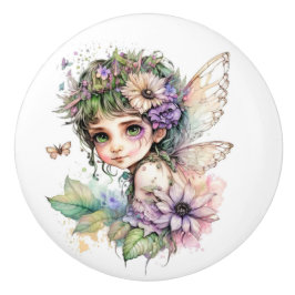 Mooie Fantasy Flower Fairy Fairies Series Keramische Knop
