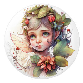 Mooie Fantasy Flower Fairy Fairies Series Keramische Knop