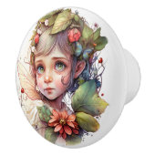 Mooie Fantasy Flower Fairy Fairies Series Keramische Knop (Rechts)