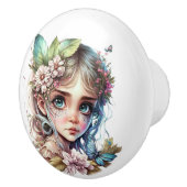 Mooie Fantasy Flower Fairy Fairies Series Keramische Knop (Rechts)