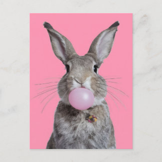 Mooie Fantasy Konijn Kauwen Bubble Gum Briefkaart