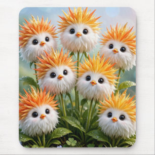 Mooie Fantasy Kuiken Bloemen Tuin Muismat