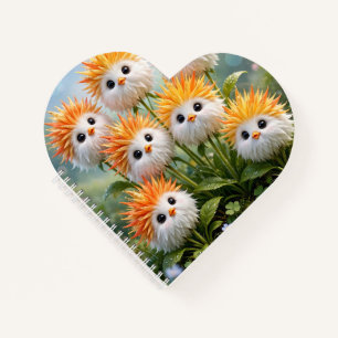 Mooie Fantasy Kuiken Bloemen Tuin Spiraal Notebook Notitieboek