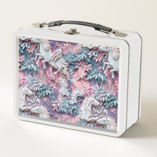 Mooie Fantasy Paarden Abstract Pastel Design (Voorkant)