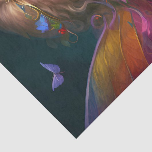 Mooie Fantasy Rainbow Fairy-ontkoppeling Tissuepapier (Detail)