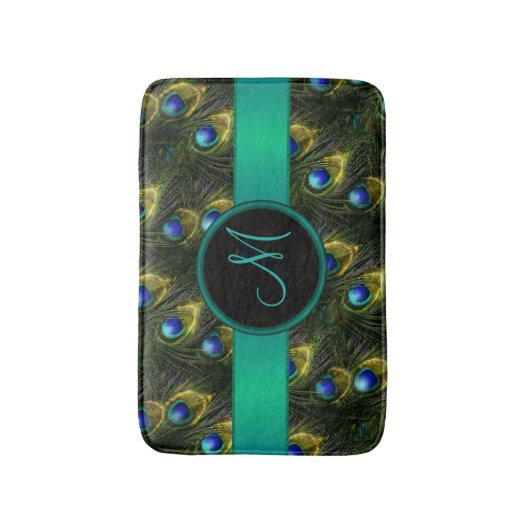 Mooie Fantasy Sparkly Peacock Feather, dames Badmat (Voorkant Verticaal)