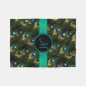 Mooie Fantasy Sparkly Peacock Feather, dames Fleece Deken (Voorkant (Horizontaal))