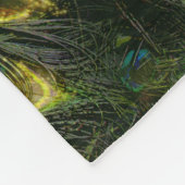 Mooie Fantasy Sparkly Peacock Feather, dames Fleece Deken (Hoek)