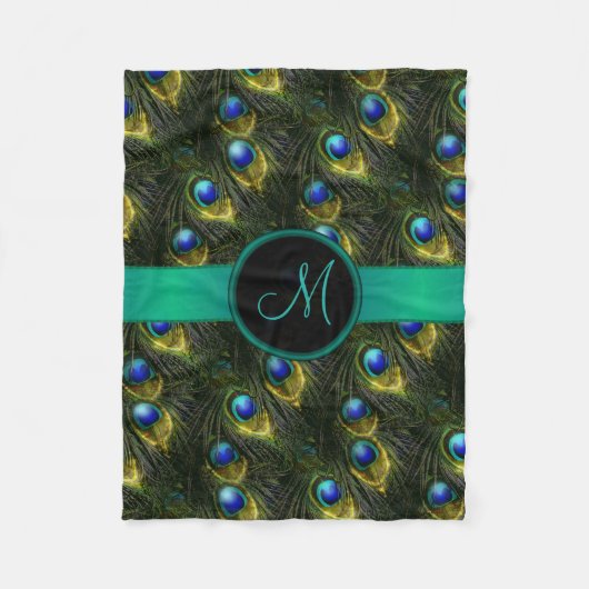 Mooie Fantasy Sparkly Peacock Feather, dames Fleece Deken (Voorkant)