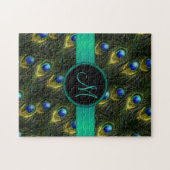 Mooie Fantasy Sparkly Peacock Feather, dames Legpuzzel (Horizontaal)