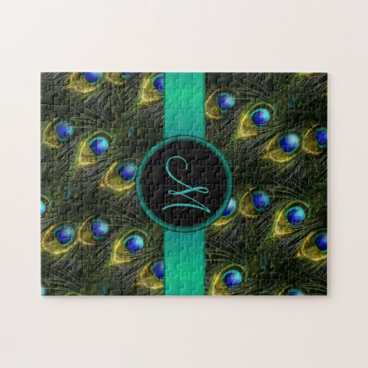 Mooie Fantasy Sparkly Peacock Feather, dames Legpuzzel (Horizontaal)