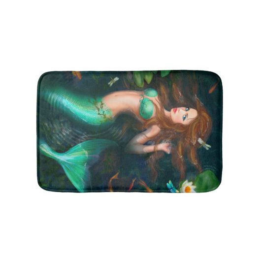 Mooie Fantasy-zeemeermin met leugens Bath Mat (Voorkant)