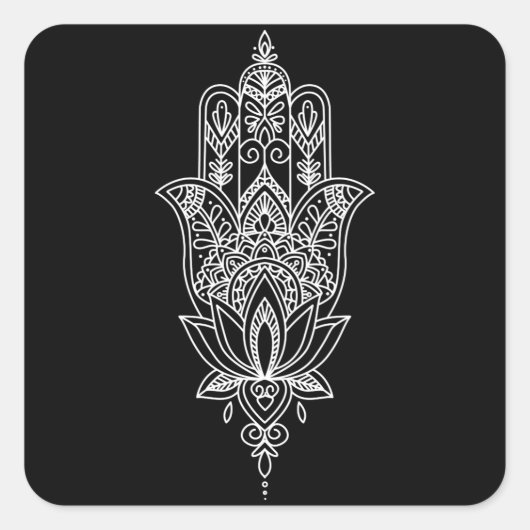 💝🕉Mooie Fatimas hand Vierkante Sticker (Voorkant)