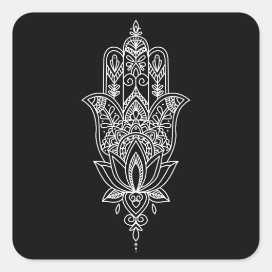 Mooie Fatimas hand Vierkante Sticker (Voorkant)