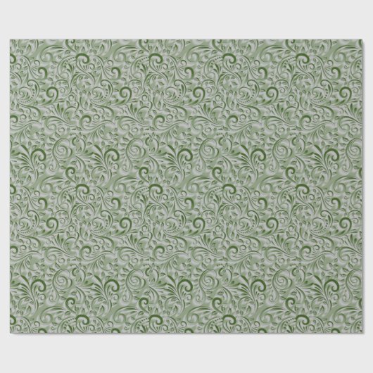 Mooie Faux, getextureerd Hunter Green Kerstmis Cadeaupapier (Vlak)