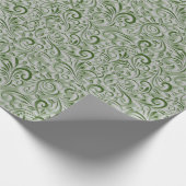 Mooie Faux, getextureerd Hunter Green Kerstmis Cadeaupapier (Hoek)