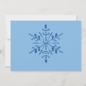 Mooie faux glitter snowflakes op lichtblauw feestdagenkaart (Achterkant)