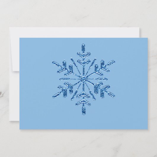 Mooie faux glitter snowflakes op lichtblauw feestdagenkaart (Achterkant)