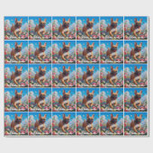 Mooie Fawn Franse Bulldog & Bloemen Cadeaupapier (Vlak)