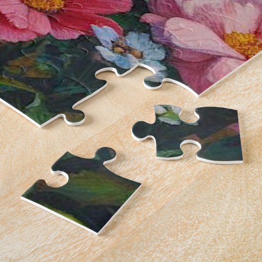 Mooie Fawn Franse Bulldog & Bloemen Legpuzzel (Zijkant)